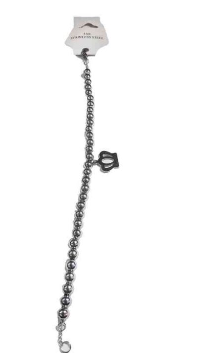 Cod.ACERO-11 Pulsera de acero con dije