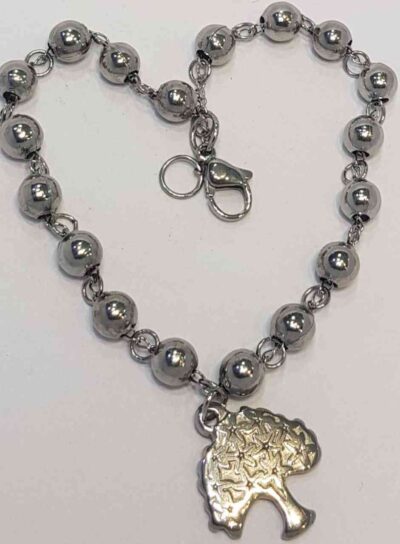 Cod.ACERO-10 Pulsera de acero con dije