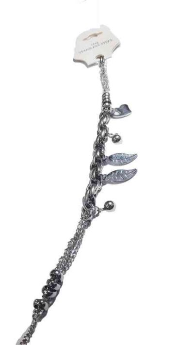 Cod.ACERO-17 Pulsera de acero con dije