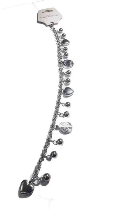 Cod.ACERO-18 Pulsera de acero con dije