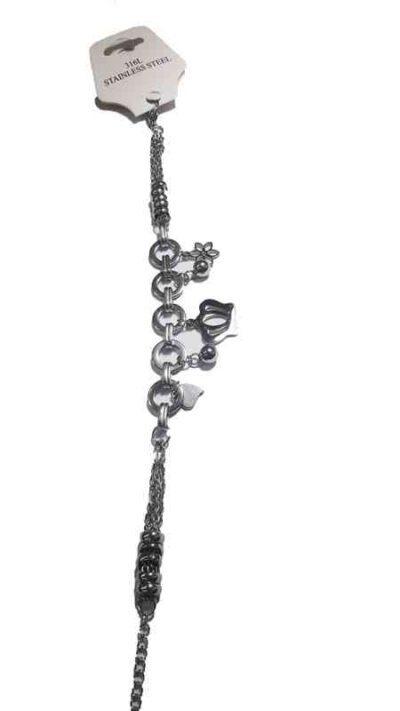 Cod.ACERO-24 Pulsera de acero con dije