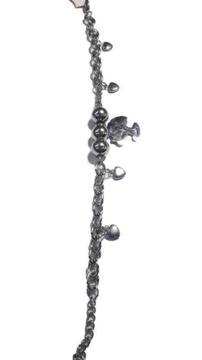 Cod.ACERO-25 Pulsera de acero con dije