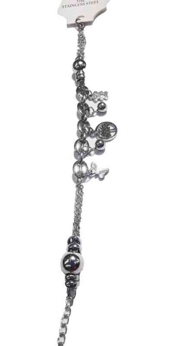 Cod.ACERO-28 Pulsera de acero con dije