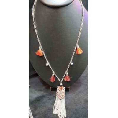 Cod.COLLAR-J6347 Collares indu con flecos