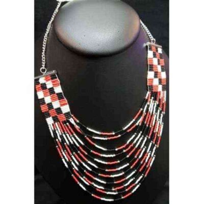 Cod.COLLAR-J5407 Collar indu con mostacilla
