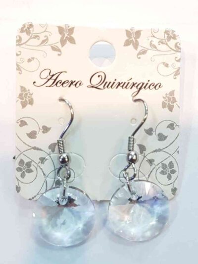 Cod.JYM-789 aros de acero con piedra