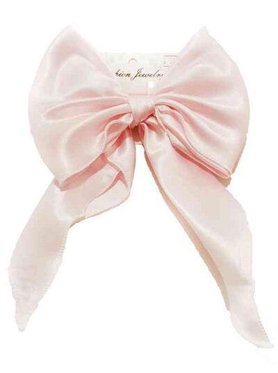 Cod.Moño-013 Moño de seda rosa bebe