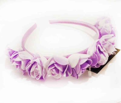 Cod.Vincha-005 Vincha con flor violeta