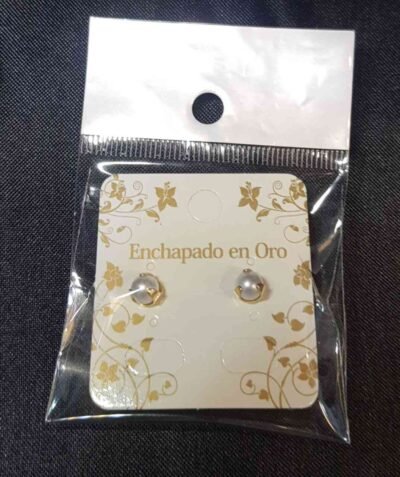 Cod.Enchapado-009 Aros perlas