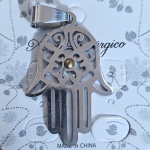 Cod.Dije-024 Dije de acero con forma de mano