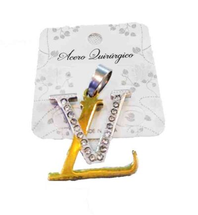 Cod.Dije-026 Dije acero QUIRURGICO con strass