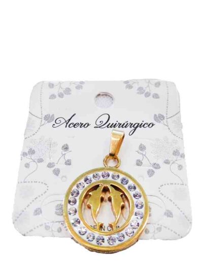 Cod.Dije-028 Dije acero dorado