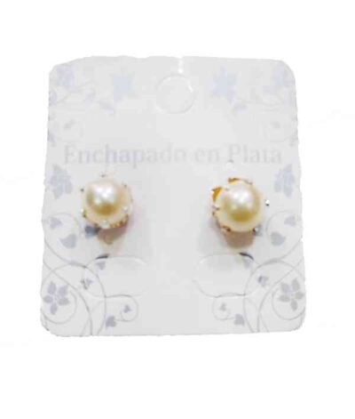 COD. 061 ENCHAPADO EN ORO Aros perla