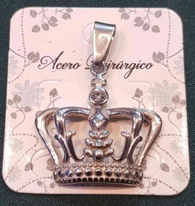 Cod.Dije-006 Dije con forma de corona acero quirurgico