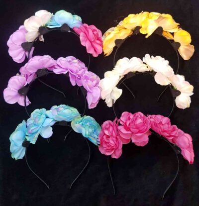 cod.amsa 1322 vinchas con flores x 12 uni.