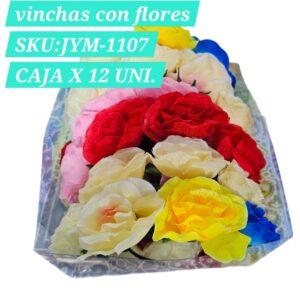 cod.amsa 1107 vinchas con flores  x 12