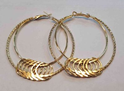 cod.amsa 863-6 aros dorados fantacia fashion