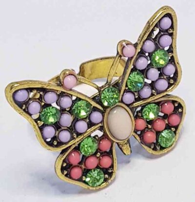 COD.JYM-877-4 ANILLOS LIVELULAS CON MOSTACILLAS