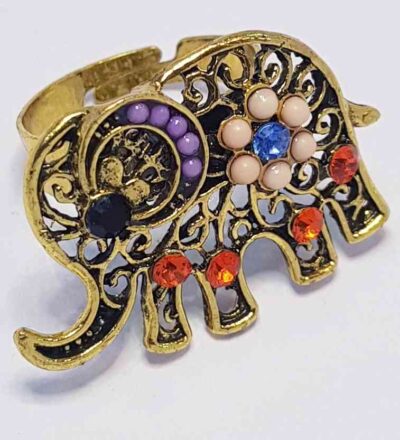 COD.JYM-877-5 ANILLOS ELEFANTE CON MOSTACILLAS