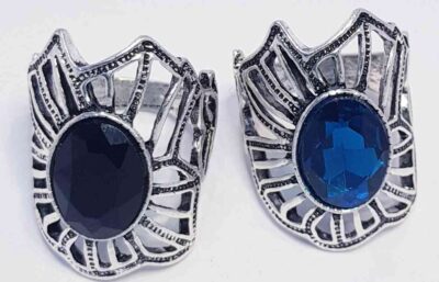 COD.JYM-878-2 ANILLOS CON PIEDRAS NIQUELADOS 18 MODELOS
