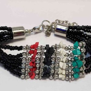 cod amsa 1046 pulseras de piedras y mostacillas de la india