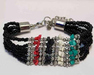 cod amsa 1046 pulseras de piedras y mostacillas de la india