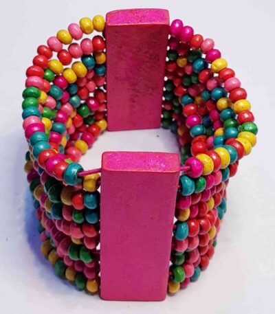 cod amsa 1051-1 pulseras de verano de madera multicolor