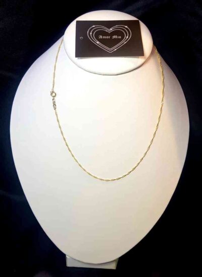 COD AMSA 10 CADENAS ENCHAPADAS EN ORO 14 Kl 50cm