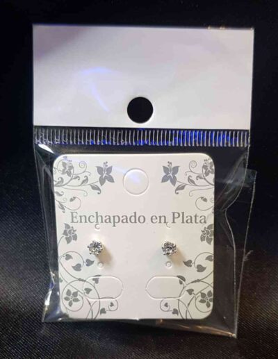 COD. 068 AROS ENCHAPADOS EN PLATA CON PIEDRA