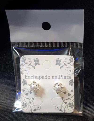 COD. 069 AROS ENCHAPADOS EN PLATA CON PERLA