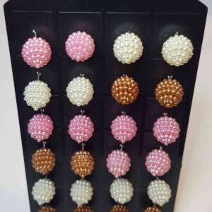 cód. amsa 2060 blíster de aros x 12 de bolas de perlas