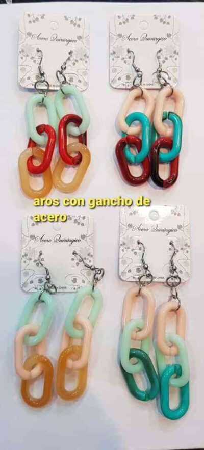 cód. amsa 851 aros de con gancho de acero colores varios