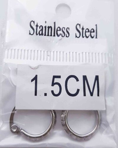Cod.JYM-1752C- 1.5 Y 2CM ARO ARGOLLAS TRABAJADAS ACERO