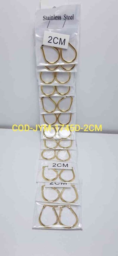 COD-JYM-1745D-AROS DE ACERO DORADOS X DOC.