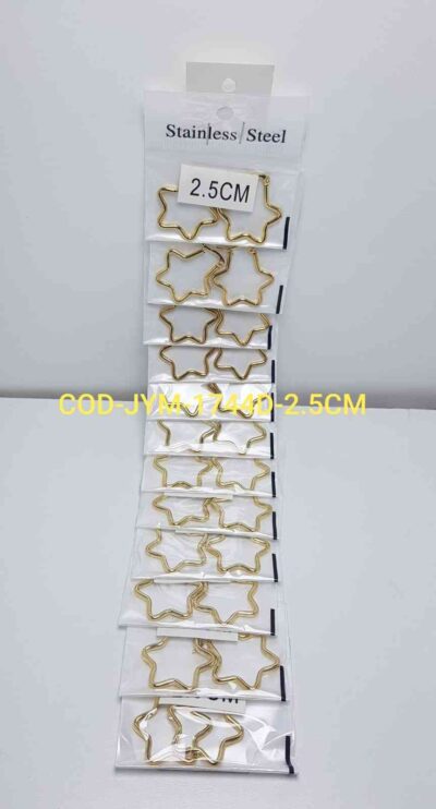 COD-JYM-1744D-AROS DE ACERO DORADOS- X DOC.