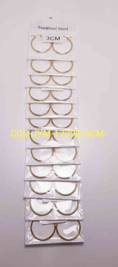 COD-JYM-1739D-AROS DE ACERO DORADOS- X DOC.