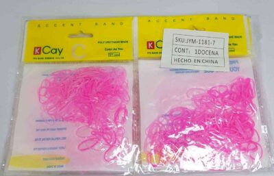 COD.JYM.1181-7 GOMITAS PARA TRENZAS DE PELO PAQUETE X 12