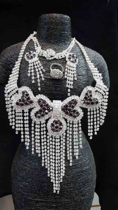 COD AMSA 2060-4 CONJUNTO DE COLLARES CON STRAS DE FIESTA