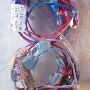 COD JYM 2118 VINCHAS CON MOÑO Y LENTEJUELAS PAQ. X DOC.