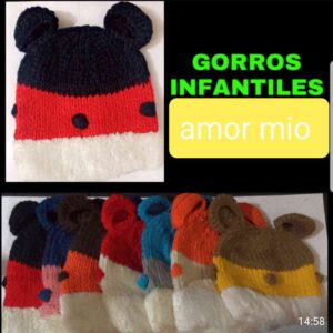 cod amsa 832 -2 gorros de lana infantiles