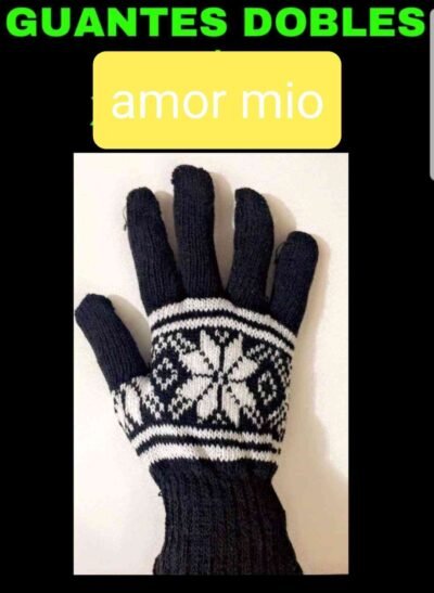 cod amsa 832 -7 guantes dobles de lana para adulto