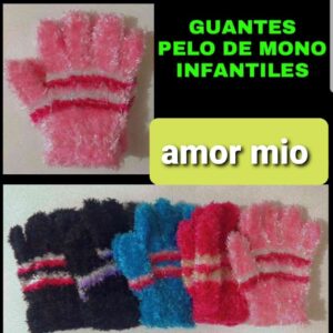 cod amsa 832 -11 guantes de pelo de mono para infantil