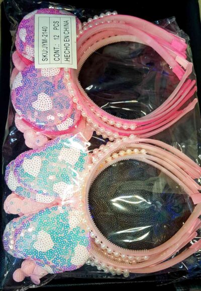 cód amsa 2140 vinchas mini poo con lentejuelas x docena