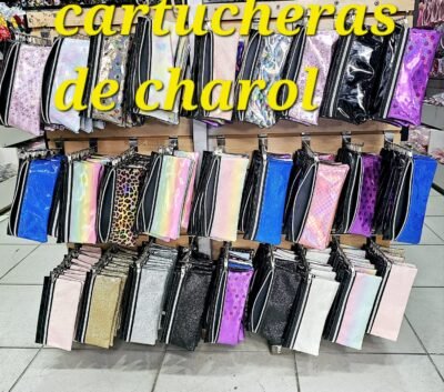cartuchera variedad de colores en charol