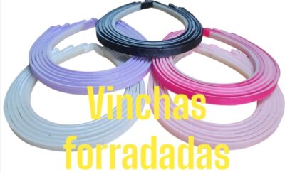 vinchas plasticas forradas para armadores x 12unidades