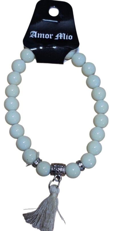 pulseras de vidrio con dijes