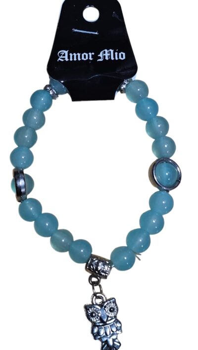 pulseras de vidrio con dijes