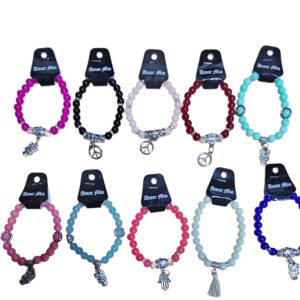 cod amsa 550-1 pulseras de vidrio con dijes x docena