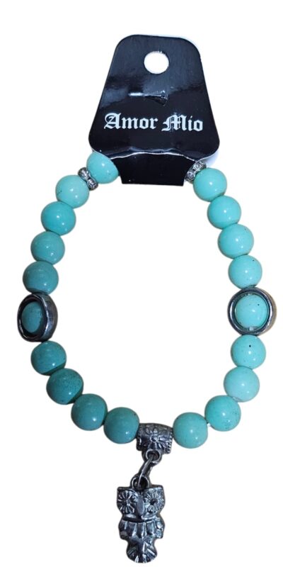 pulseras de vidrio con dijes