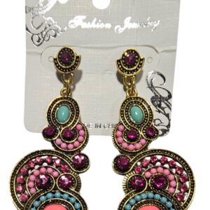 cod amsa 2045aros con stras mostacillas y piedras